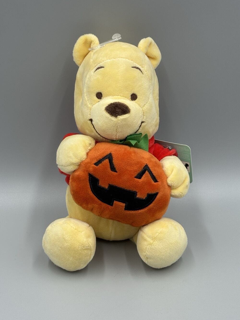 Disney Baby Winnie The Pooh with Jack-O-Lantern Pumpkin Plush 8” Stuffed Animal